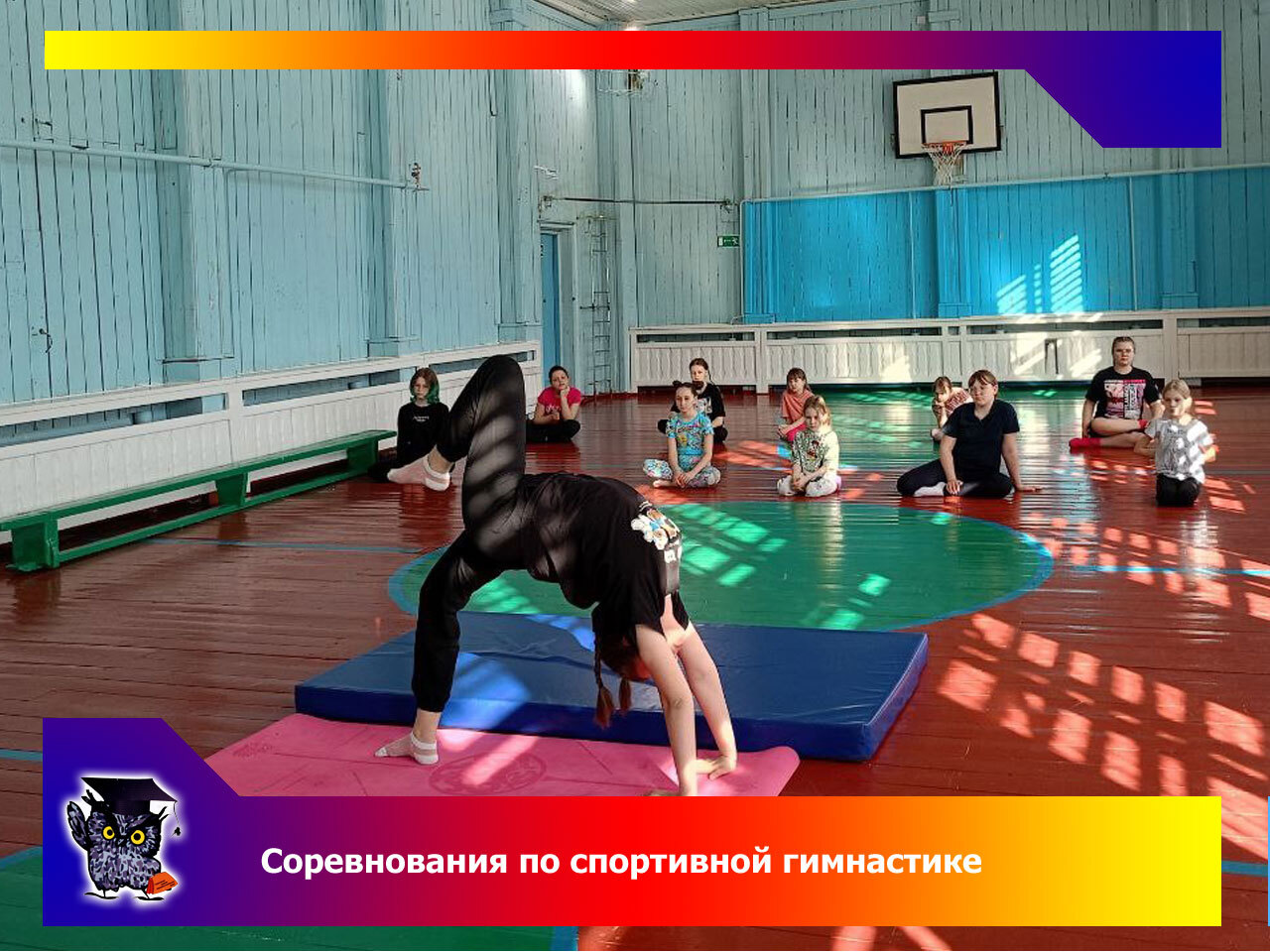 Соревнования по спортивной гимнастике.